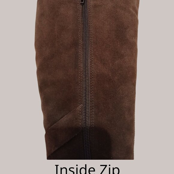 CORDANI Brown Suede Tall Riding Style Boots Size 8M - Picture 4 of 9